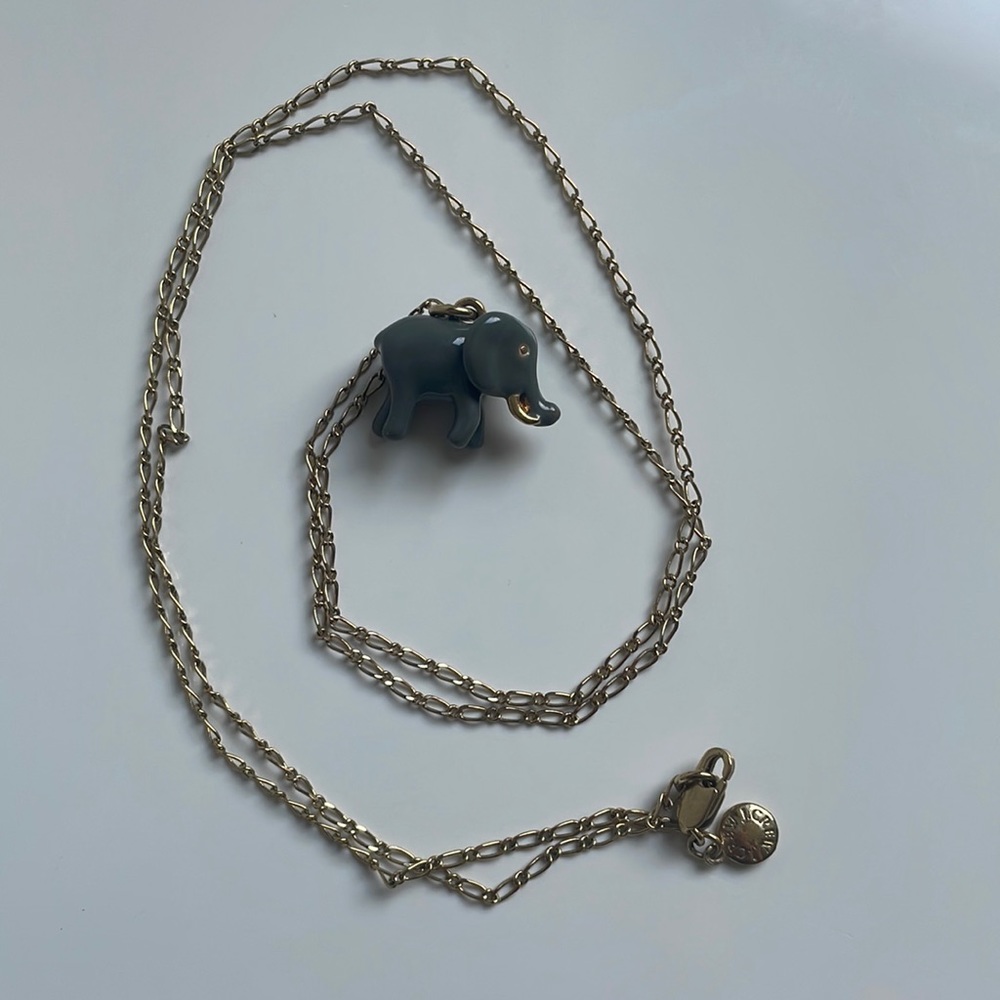 J. Crew elephant necklace